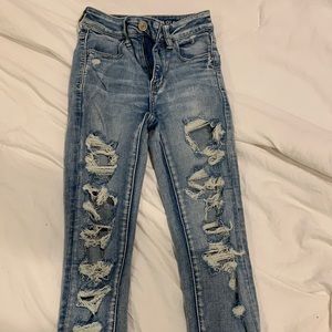 American eagle ripped jeggings